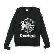 Reebok Svart Crewneck Sweatshirt med Stor Logotyp Black, Dam
