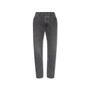Palm Angels Jeans med logotyp Gray, Herr