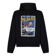 Dsquared2 Hoodies Black, Herr