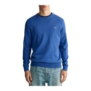 Gant Sweatshirts Hoodies Blue, Herr