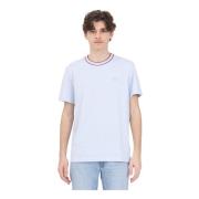 Lacoste Ljusblå T-shirt med Patch Logo Blue, Herr