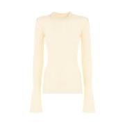 Max Mara Round-neck Knitwear Beige, Dam