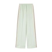 Palm Angels Wide Trousers Green, Dam