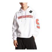 Dsquared2 Svart Hoodie Sweatshirt White, Herr