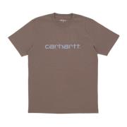 Carhartt Wip Script Tee Barista/Mirror Streetwear T-Shirt Brown, Herr