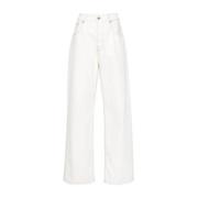 Jacquemus Wide Jeans White, Dam