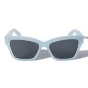 Off White Geometrisk Cat-Eye Solglasögon Cincinnati Blue, Unisex