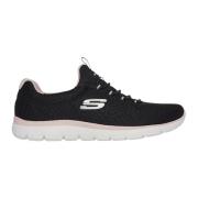 Skechers Summits Slip-On Memory Foam Sneakers Black, Dam