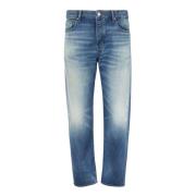 Armani Exchange Denim Mom Jeans Indigo Bomull Blue, Herr