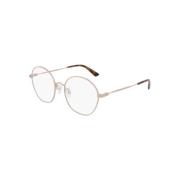 Alexander McQueen Stiliga Glasögon för Höjd Stil Beige, Unisex