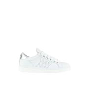 Panchic P01 Women's Lace-Up Shoe Leather Mirrored Leather White-Silver...