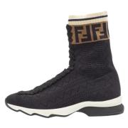 Fendi Vintage Pre-owned Tyg sneakers Black, Dam