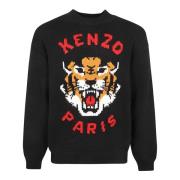 Kenzo Lucky Tiger Jumper 99J Svart Black, Herr