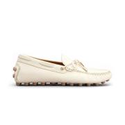 Tod's Off White Läder Bubble Loafers White, Dam