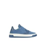 Panchic P02 Man's Low-Top Sneaker Suede Leather Basic Blue Blue, Herr