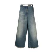 Moncler Wide Jeans Blue, Herr