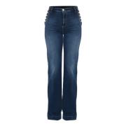 Kocca Flared Jeans Blue, Dam