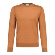 PS By Paul Smith Round-neck Knitwear Brown, Herr