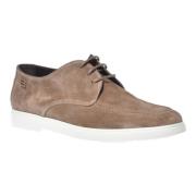 Baldinini Lace-up in taupe suede Brown, Herr