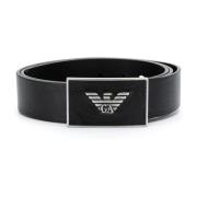 Emporio Armani Belts Black, Herr