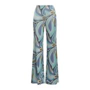 Maliparmi Wide Trousers Blue, Dam