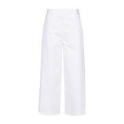 Semicouture Wide Trousers White, Dam