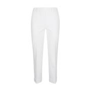 Via Masini 80 Slim-fit Trousers White, Dam