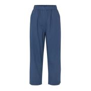 Rabens Saloner Cropped Trousers Blue, Dam