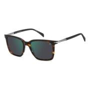 Eyewear by David Beckham Brown Horn/Green Sunglasses DB 1130/S Brown, ...