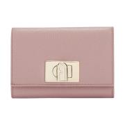 Furla Kompakt läderplånbok med twistlås Pink, Dam