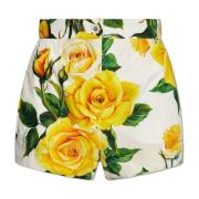 Dolce & Gabbana Shorts med blommigt mönster Multicolor, Dam
