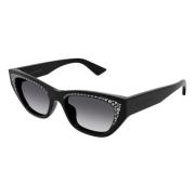 Alexander McQueen Svarta solglasögon Am0465S Black, Dam