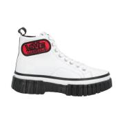 Love Moschino Lace-up Boots White, Herr