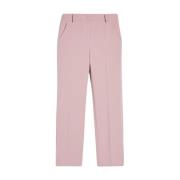 Max Mara Rosa Stretch Viskos Byxor Pink, Dam