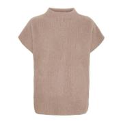 Btfcph Kashmir Tvättbjörn Pullover Sweater Mocha Brown Pink, Dam