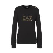 Emporio Armani EA7 Sweatshirts Black, Dam