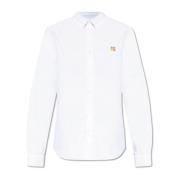 Maison Kitsuné Skjorta med logotyp White, Herr