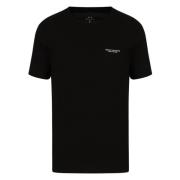 Armani Exchange Svarta T-shirts och Polos med Micrologo Black, Herr
