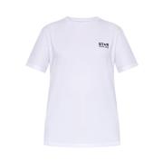 Golden Goose Stilren T-shirt med logotyp White, Dam