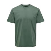 Only & Sons Avslappnad Bomull T-shirt Green, Herr
