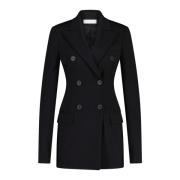 Sportmax Double-Breasted Coats Black, Dam