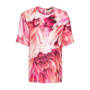 Roberto Cavalli Rosa T-shirt Polos Kollektion Pink, Dam