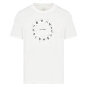 Armani Exchange Logotyp Klocka Cream T-shirts och Polos White, Herr