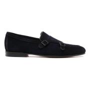 Santoni Loafers Blue, Herr