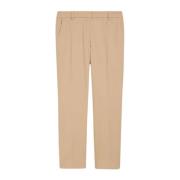 Max Mara Weekend Beige Bomull Stretch Cigaret Byxor Beige, Dam