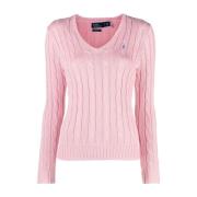 Ralph Lauren V-neck Knitwear Pink, Dam