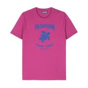 Vilebrequin Fuchsia Bomull Logo T-shirt Pink, Herr