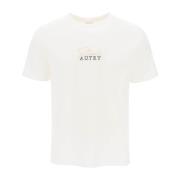 Autry Staple Crew Neck Logo T-Shirt White, Herr