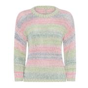 Skovhuus Multifärgad O-Neck Pullov Blus Multicolor, Dam