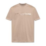 Emporio Armani Bomull T-shirt Beige, Herr